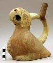 Ceramic, complete vessel, bird effigy bottle with stirrup spout
