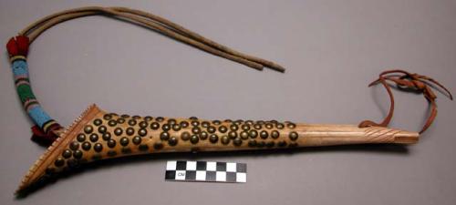 Great Basin quirt, Ute or Shoshone. Made from elk antler tine.