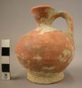 Red pottery vessel - handle