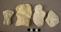 10 CASTS  miscellaneous broken figures, objects, etc. (2d century A.D.)