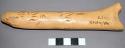 CAST of Bone baton de commandement 15-16 cm in length. Portion with circular per