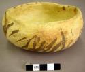 San Bernardo black-on-yellow pottery small bowl