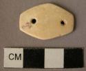 Small gorget bead of ostrich shell