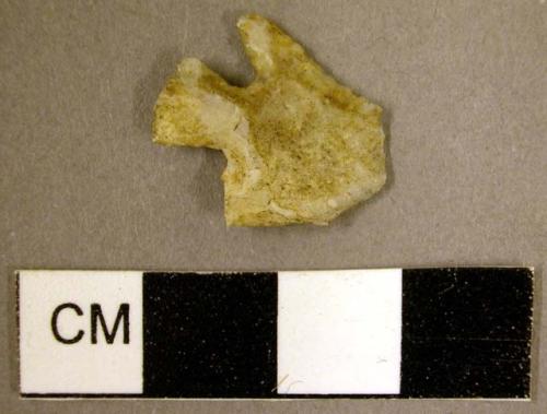 Fragment of base notched stone arrowpoint