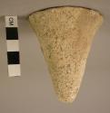 Pottery cup with pointed base - buff ware