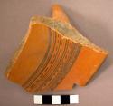 1 of 4 Aztec ware dish rimsherds with pointed legs