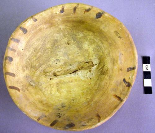 San bernardo black on yellow pottery bowl