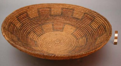 Wedding basket - technique: coiling on foundation; stepped design of red & brown