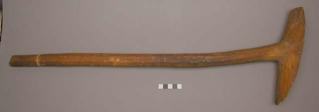Conversations on Conservation of Cultural Heritage: Object E.0007 Adze  (wooden handle, iron blade)