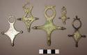 Southern crosses, 5 silver and 1 stone. (Cross of Agades) made by men. Modern co