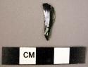 2 atypical obsidian points made on backed blades