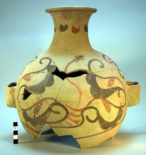 Modern Maya pottery, painted, broken