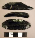 7 retouched obsidian blades