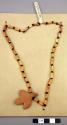 Restrung necklaces of stone, bone, pottery, shell, metal & glass beads