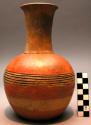 Long-necked pottery vessel