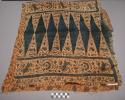 Pieces of brown and black silk batik cloth