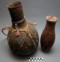Wood milk container with hide cover (ngrumun-gillie-ngalla)