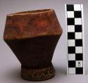 Wooden carved vessel - used for cheese and butter making; approx. 3 1/2" high