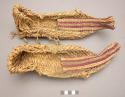 Pair of grass sandals worn by coolies