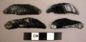 13 obsidian backed blades of Chatelperron type