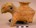 Pottery vessel, animal shape, 4 legs