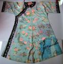 Embroidered Green Silk Robe, Kossu, with Famille Rose Pattern Overall