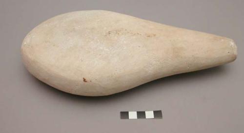 Limestone mallet for beating pandanas leaves in mat making