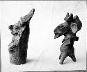 Tiquisate ware figurines. Late Classic Period. Max. ht. of human fig. 18 cms