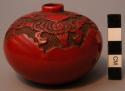 Red ceramic jar