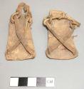 Sandals with leather soles and straps; belonging to infant mummy (13056).