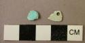 Ground stone turquoise pendant & fragment