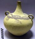 Large ceramic narrow- necked handled vessel