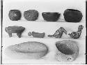Vessels and other stone artifacts