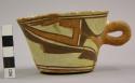 Cup, Polacca polychrome style c. int: slipped, no design; ext: linear design