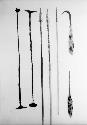 Double hook, war arrows, spike, iron strips used for money