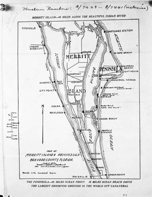 Map of Merritt Island and Peninsula – Objects – eMuseum