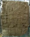 Cast of part of Stela C, Quirigua; back, bottom, feet and glyphs