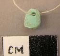 Turquoise pendant, rectangular, perforated