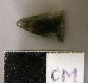 Chipped stone, projectile point, side-notched, obsidian