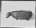 Carved wooden bowl in form of Quadruped