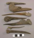 Bone awls; Sharpened ulna bone pieces