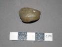 Ground stone pendant, quartz?, carved zoomorphic head, perforated