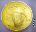 San bernardo black on yellow pottery bowl