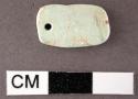 Oblong turquoise pendant, perforation near one end - 1.75 x 1.1 x .3 cm.