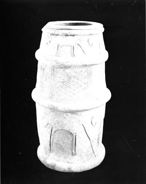Konga terracotta funerary cyclinder