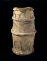 Terracotta funerary cylinder