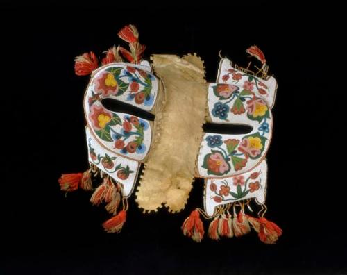 Buckskin saddle of Sitting Bull, with bead work