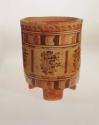 Straight-walled Yojoa polychrome pottery vase - Mayoid type