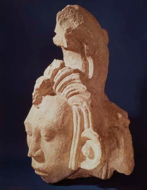 Head of Young Maize God with crest