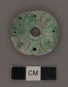 3 fragments of drilled jade disc - thickness, 3.5 mm. max.